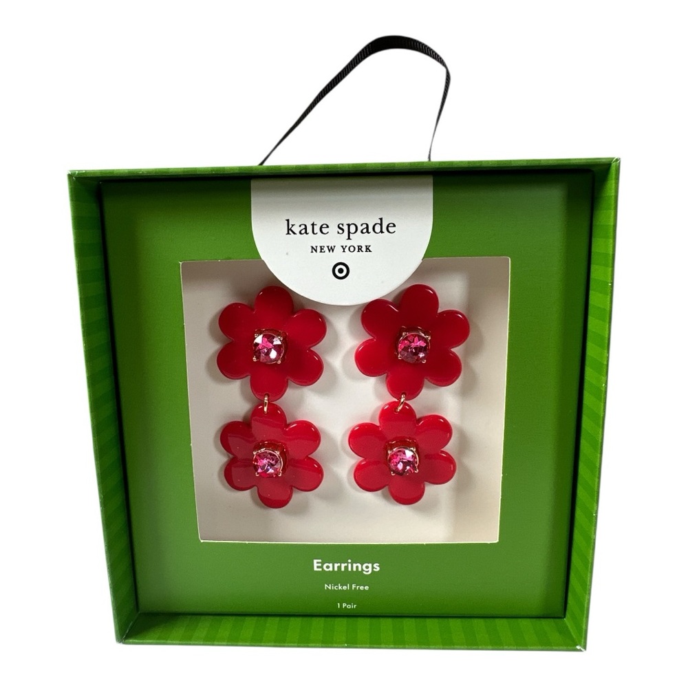 Kate Spade x Target Red Flower Earrings
